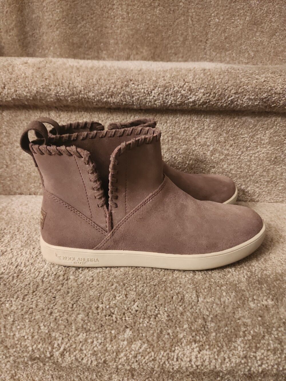 Koolaburra by UGG "Rylee" Tan Suede & Leather Moccasin-Style Boots Size 6